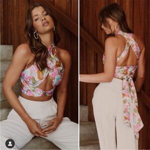 Love Mcnicoll Giselle Wrap Tie Scarf Top